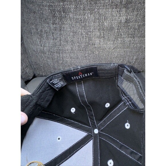 BLACK SPORTSMAN BLACK HAT WITH GOLD LOGO NWOT - Picture 4 of 5